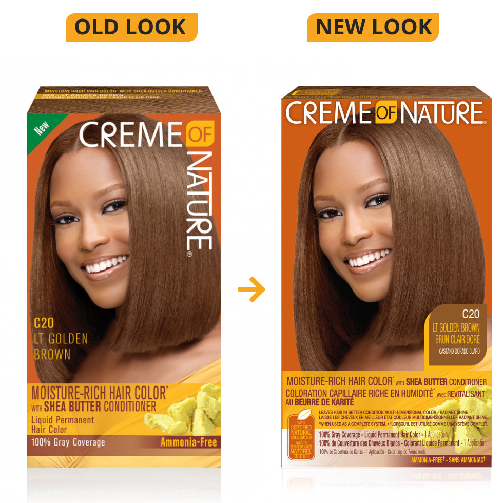 Moisture-Rich Hair Color* with Shea Butter Conditioner C20 Light Golden Brown